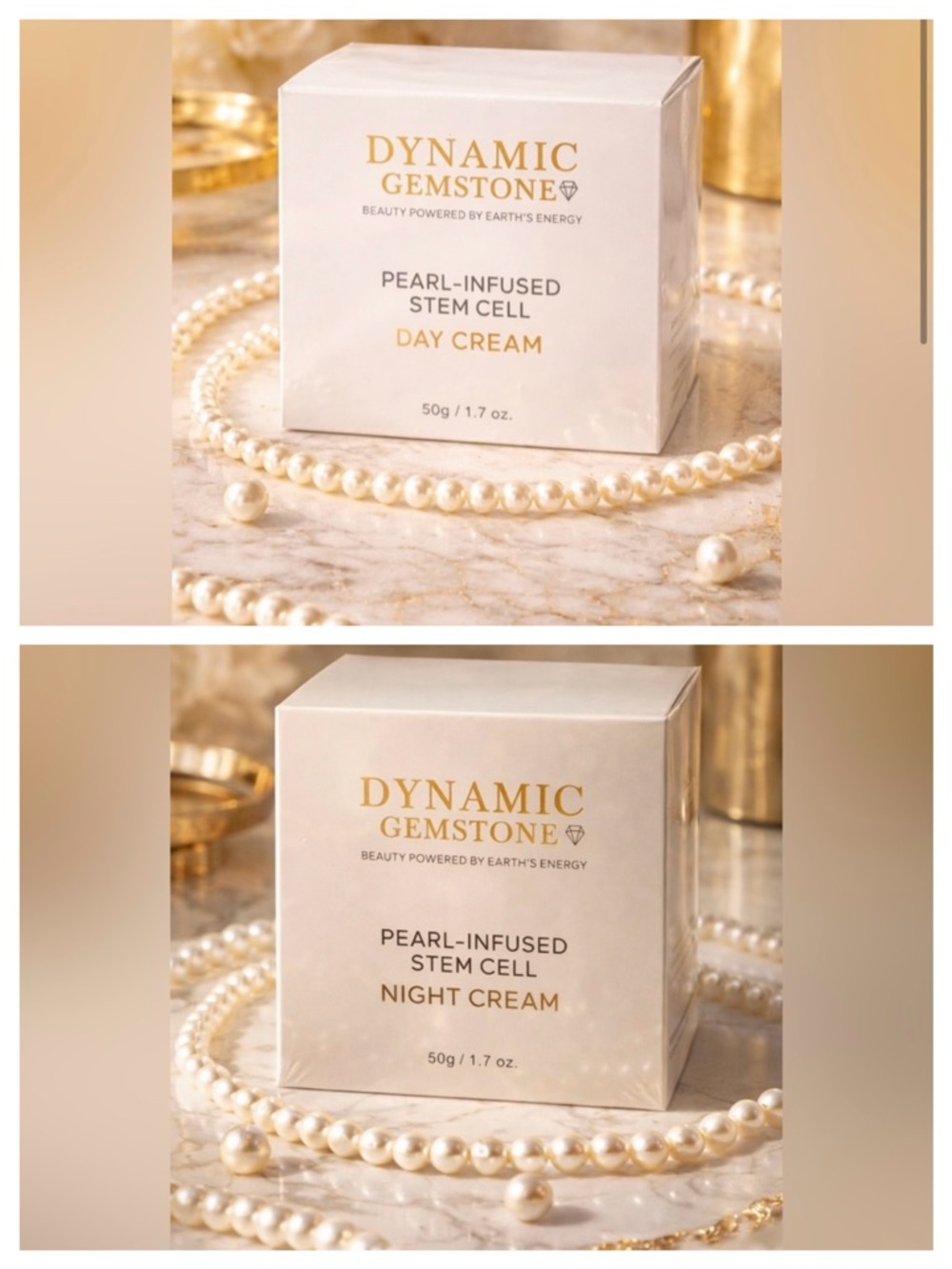 Dynamic Gemstone Pearl-Infused Day & Night Cream BUNDLE🔥🔥~ Retail $1100